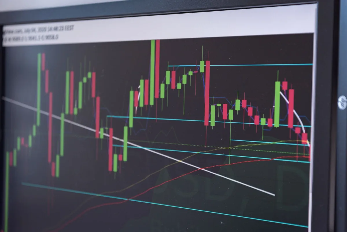 Écran de trading boursier affichant les données financières et la volatilité des marchés