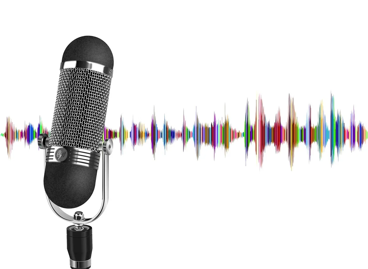 Transcription automatique avec forme d'onde audio et texte généré